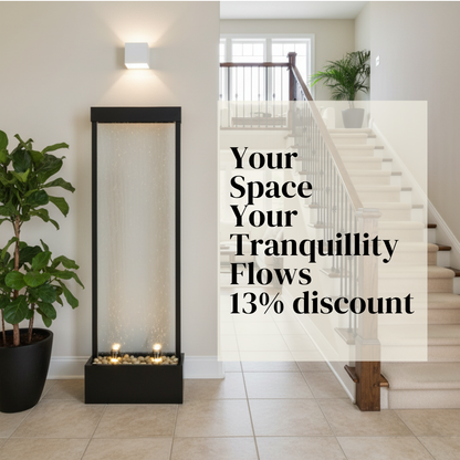 68" Aluminum Steel Clear Glass Fountain