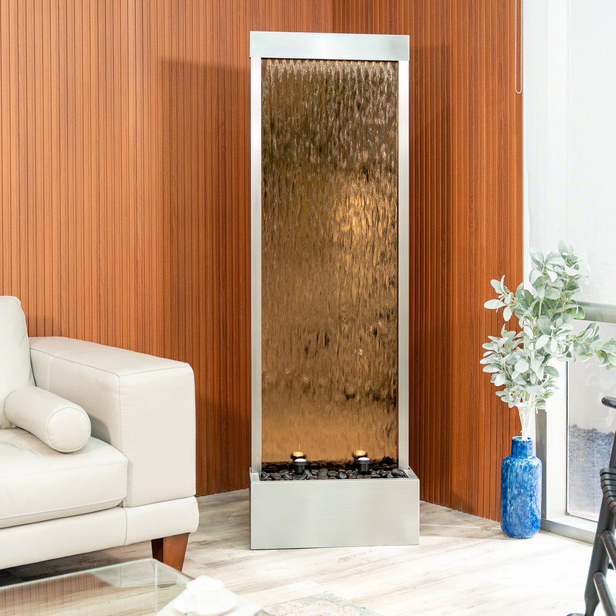 68" Stainless Steel Mirror Fountain