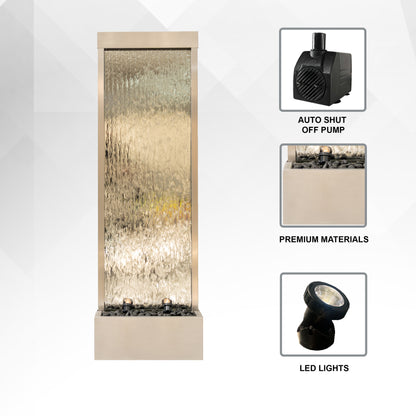 68" Stainless Steel Mirror Fountain